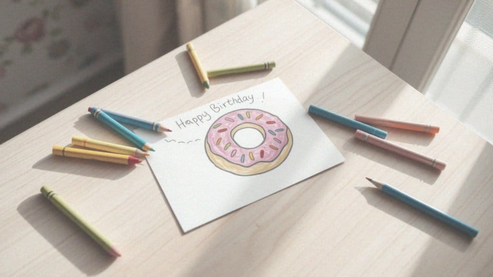 Jak stworzyć słodkiego Doughnut na kartkę urodzinową?