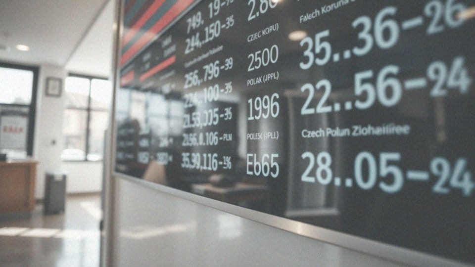 Jakie są kursy walutowe CZK w stosunku do PLN?