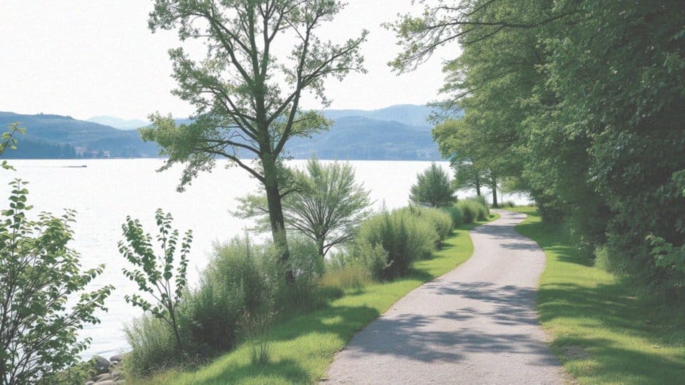 W jakim kontekście możemy mówić o trasie prowadzącej dookoła jeziora?