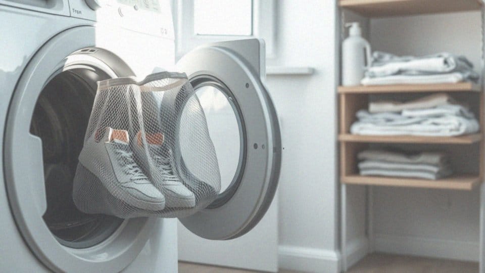 Jakie są zasady prania butów z siatki w pralce?